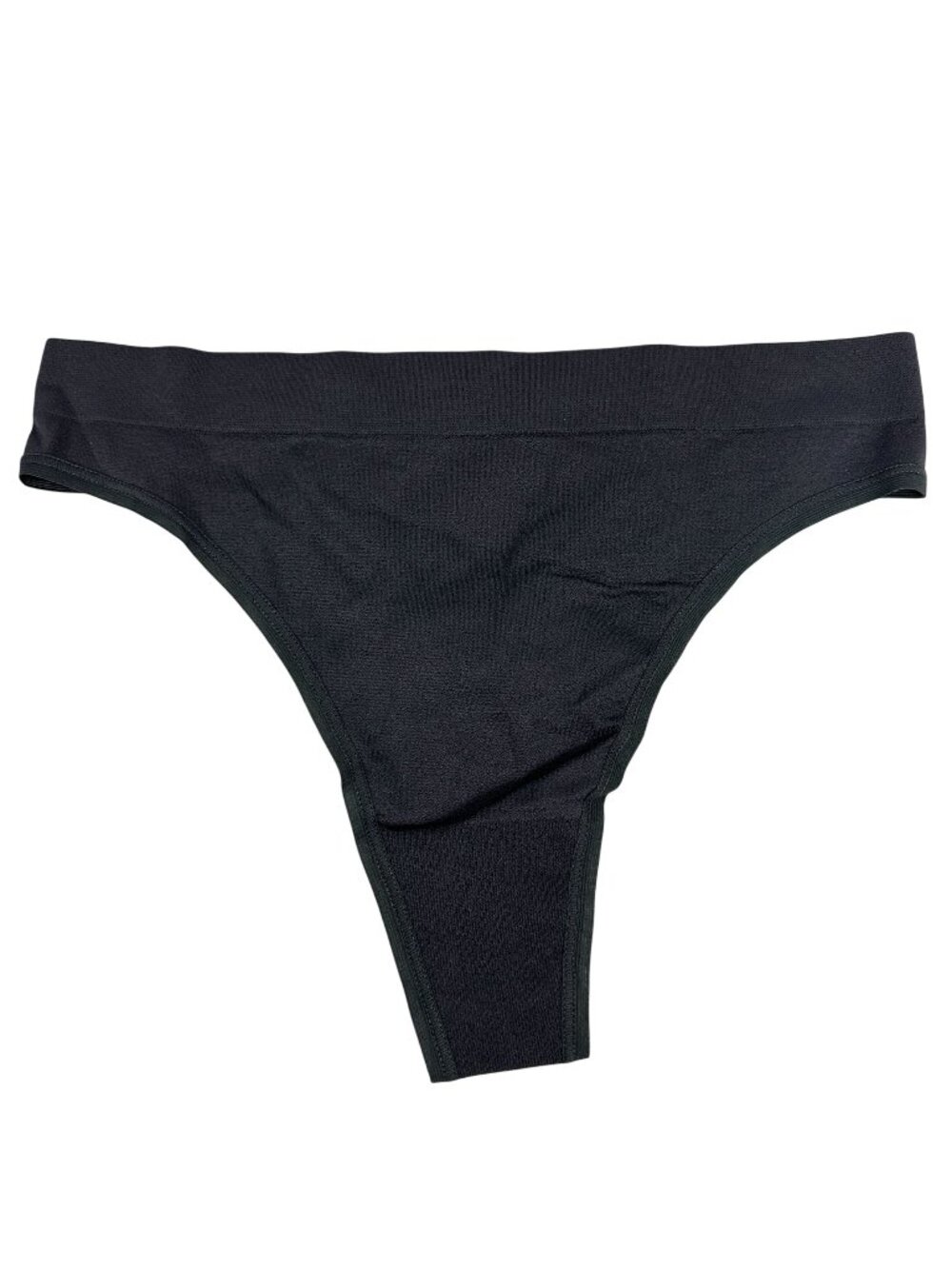 Grankee Womens Black Seamless Thong Size S Nylon/Spandex Fabric Blend